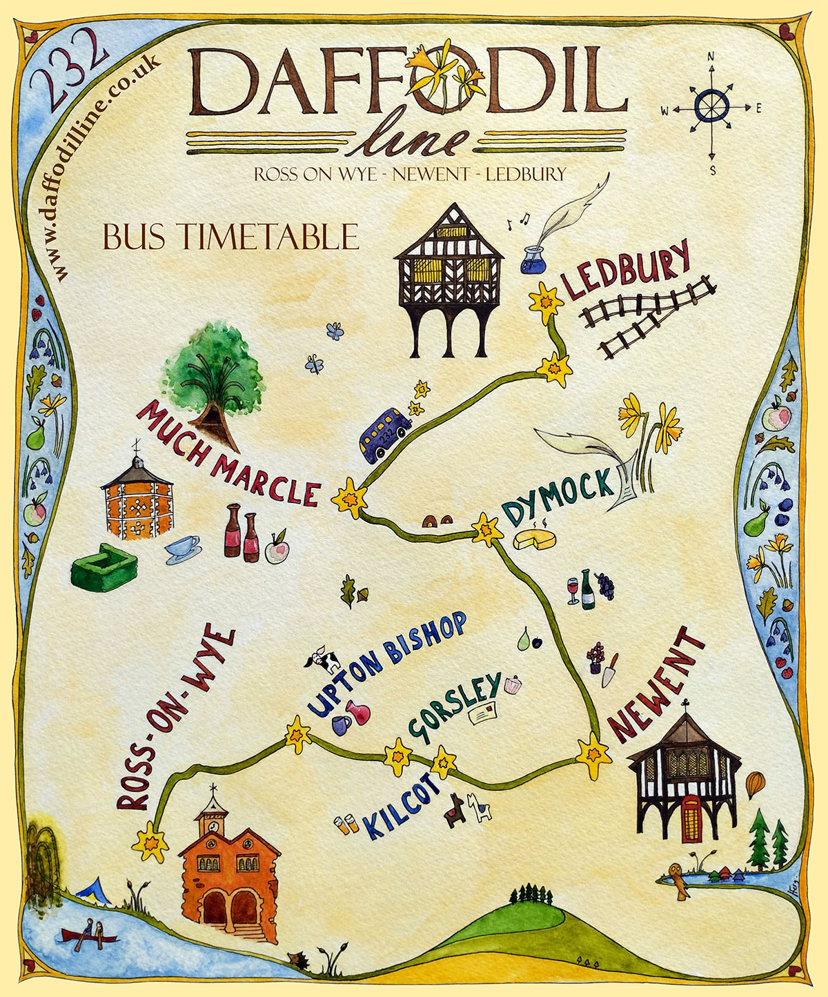 Daffodil Line map route